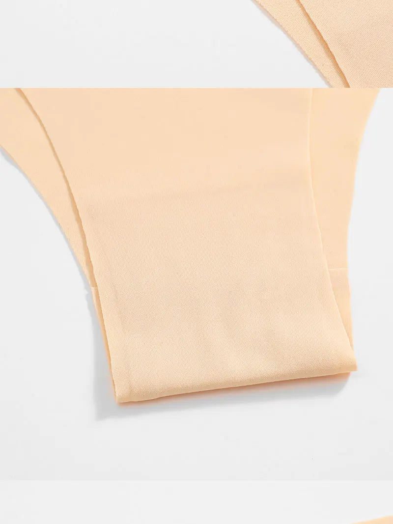 6Pcs/Set Low Waist Panties Plus Size Seamless Ice Silk Panty Sexy Girl Underwear Cotton Crotch Briefs Breathable Brazilian Pants