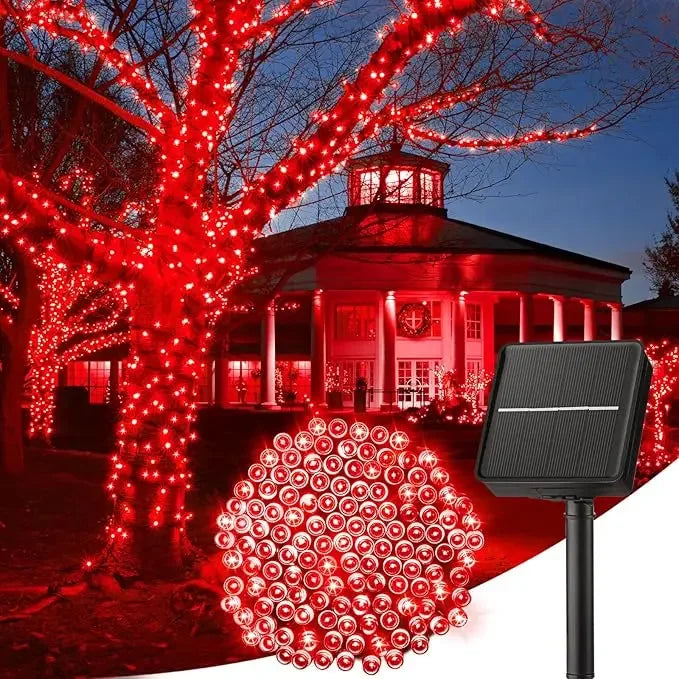 LED Solar String Lights Fairy Lights 8 Lighting Modes Waterproof Suitable for Outdoor Gardens Weddings Parties Dances