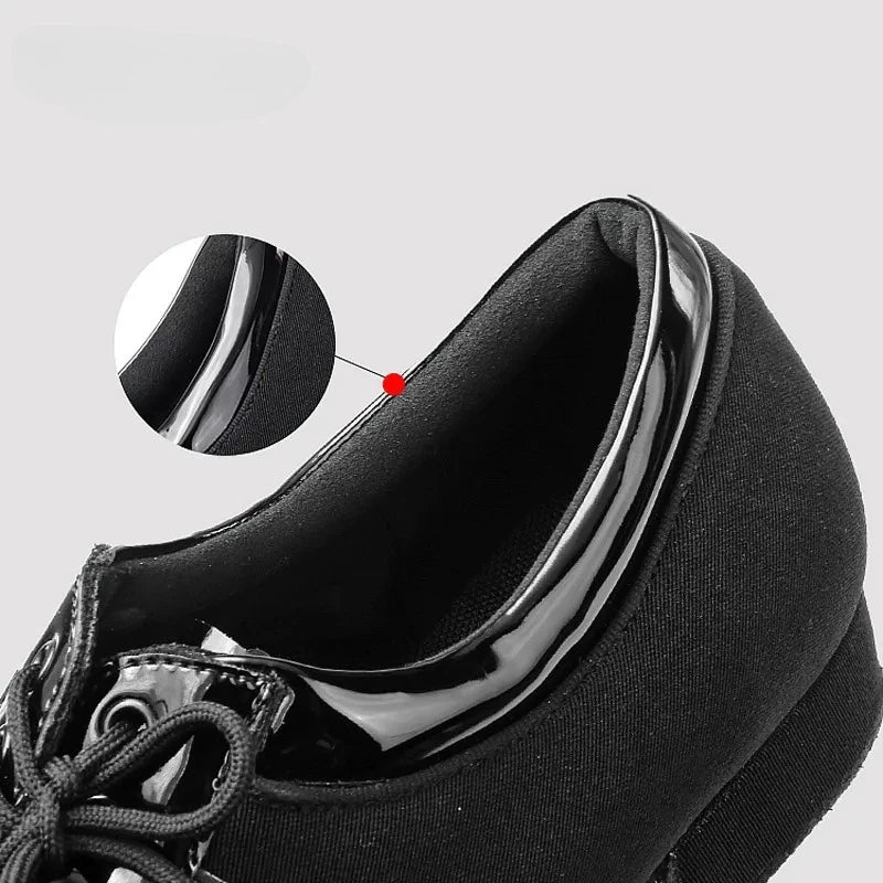 Men's Modern Dance Shoes Boys Latina/tango/ballroom Shoes Rubber/soft Sole Low Heels Professional Black Man
