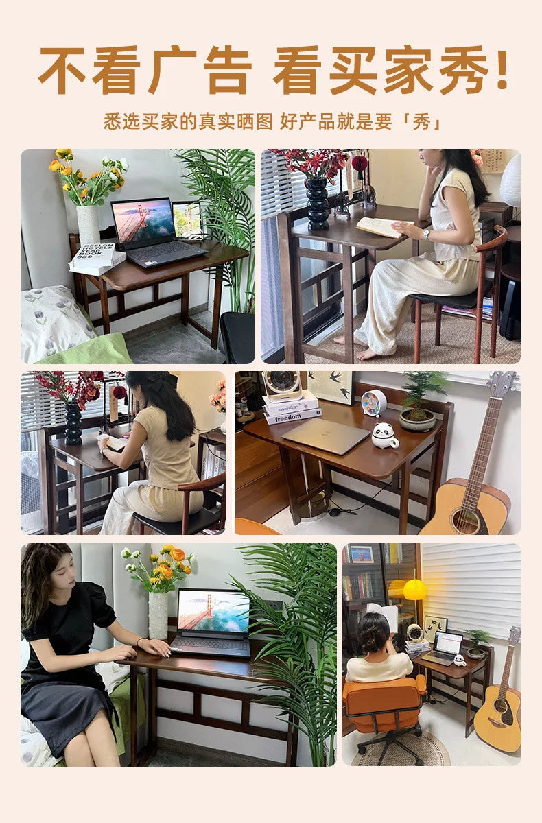 Folding desk, student home computer desk, bedroom small apartment study table, bedside writing desk, simple table