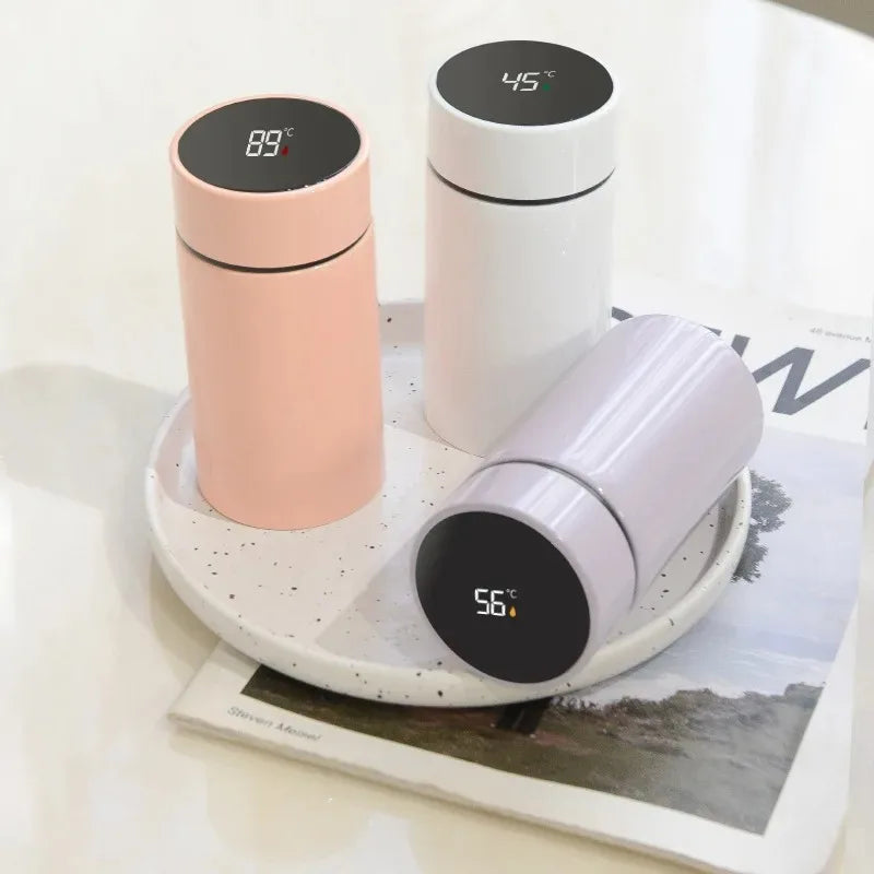 Custom Name 200ML Smart Display Thermos Cup 304 Stainless Steel Mini Pocket Size Portable Thermal Mug for Student School Outdoor