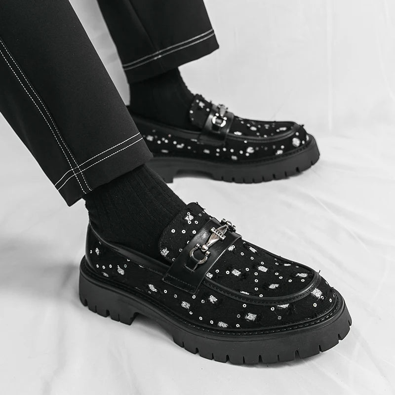 Hot selling thick soled men's shoes Trendy brand designer style Outdoor fashion street walking Daily Young Work Shoes 38-46