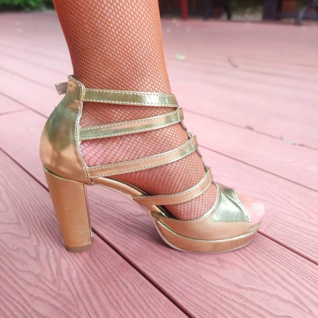 Women's Practice Dance Shoes 7cm High Heel Latin Salsa Ballroom Dance Shoes Girls Samba Club Dancing Shoes Women Wedding Party