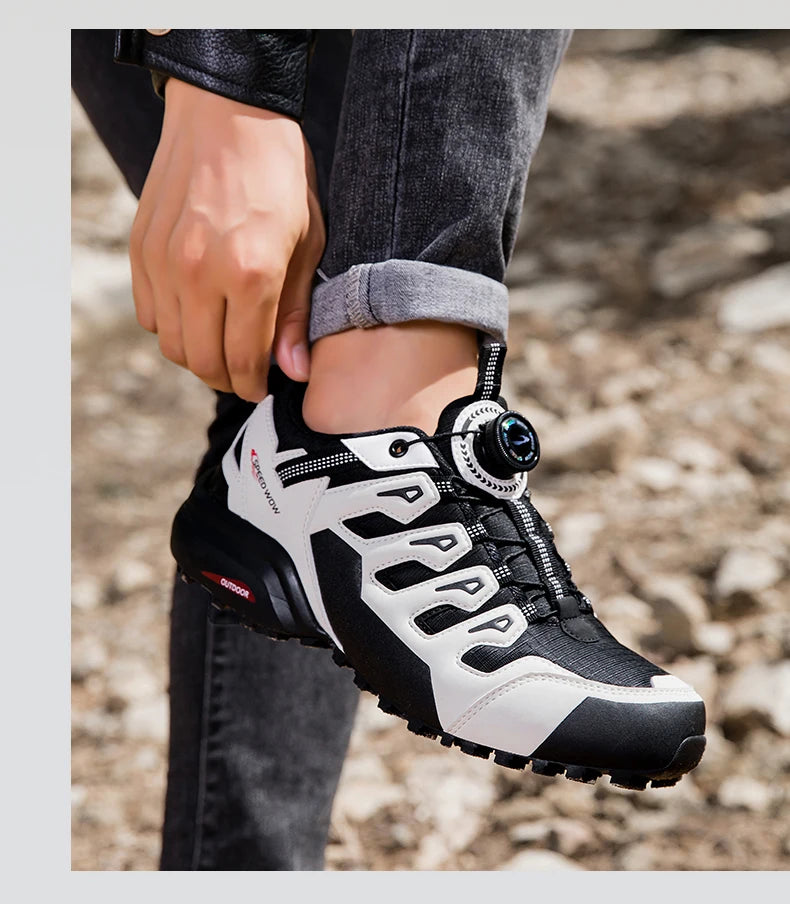 Men's Hiking Shoes Suede Leather Outdoor Shoes Wear-resistant Men Trekking Walking Hunting Tactical Sneakers