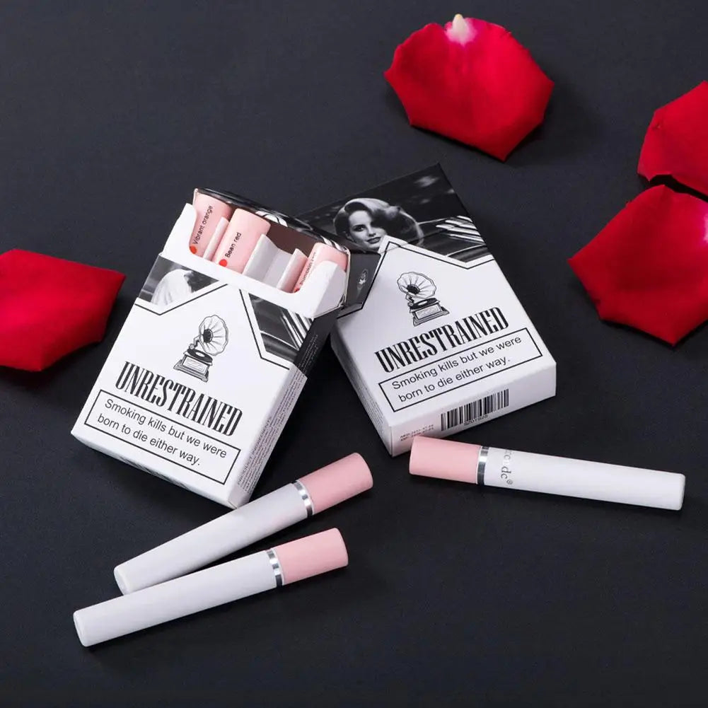4 Colors Lana Del Rey Lipstick 4 Colors Matte Glossy 24 Lipstick Lasting Stain Women Lip Long Hour Set Tint Tube M4F9