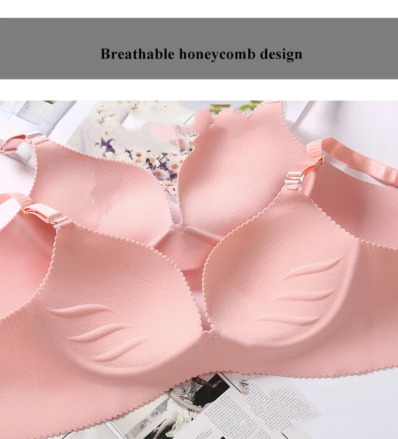 Seamless Bra Set For Women Underwear Push Up Lingerie Set Wire Free Bra & Panties Set 3/4 Cup Adjustable Brassiere & Briefs Set