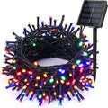 Solar Christmas Lights Solar String Lights Outdoor Waterproof Green Wire with 8 Modes Christmas Tree Lights Garden Lawn Decor