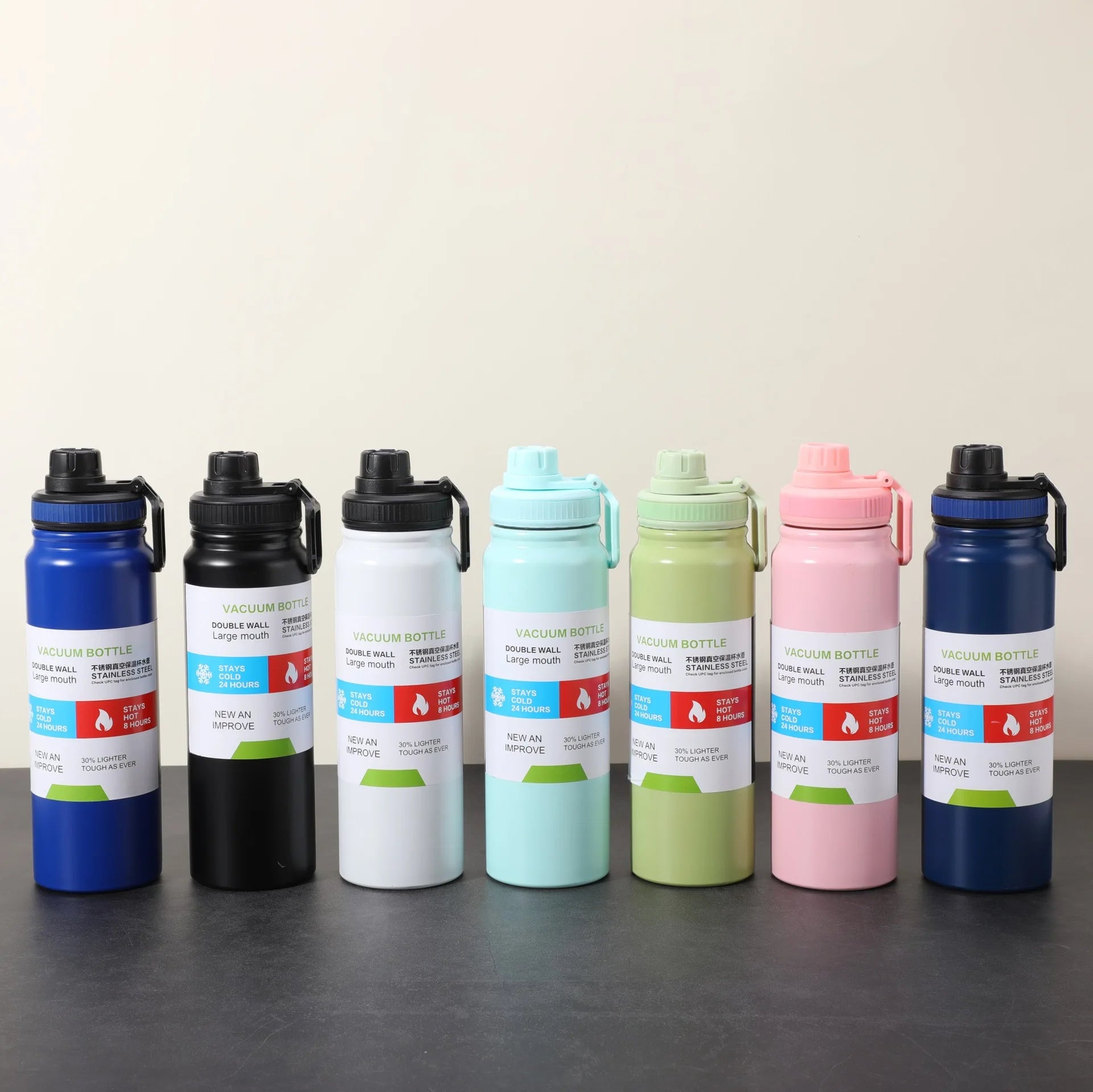 600/800/1000ML Thermos Bottle Stainless Steel Car Thermal Cup Keeps Cold and Heat Thermal Mug Sports Insulated Cup Vacuum Flask