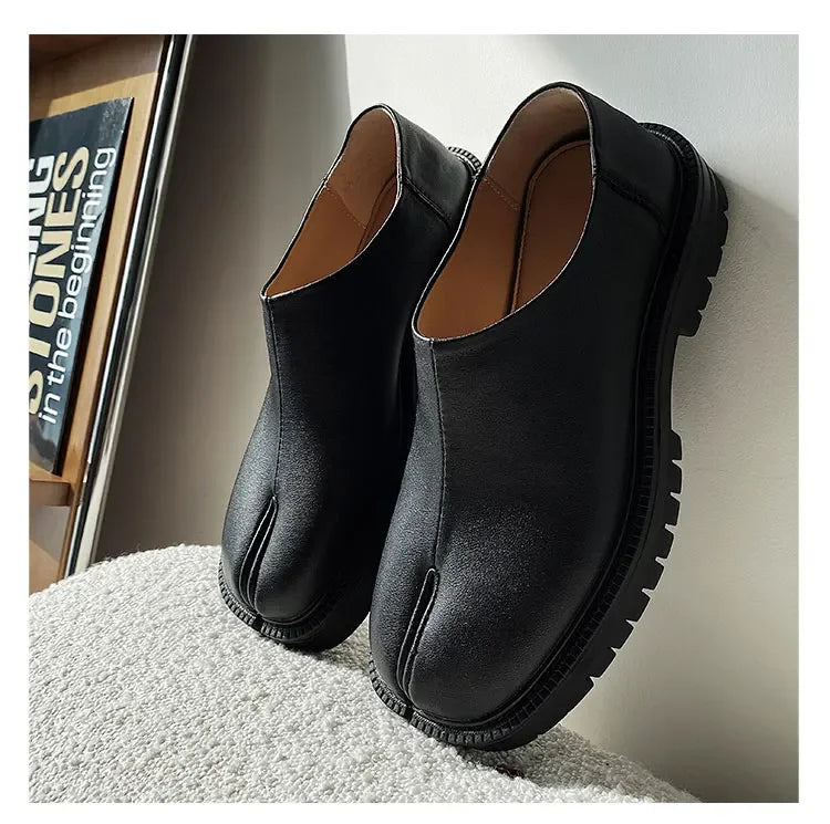 Shoes for Men Women Genuine Leather Classic Split Toe Shoes Casual Shoes Unisex Flat Shoe Comfortable Design Men Shoe Zapatos