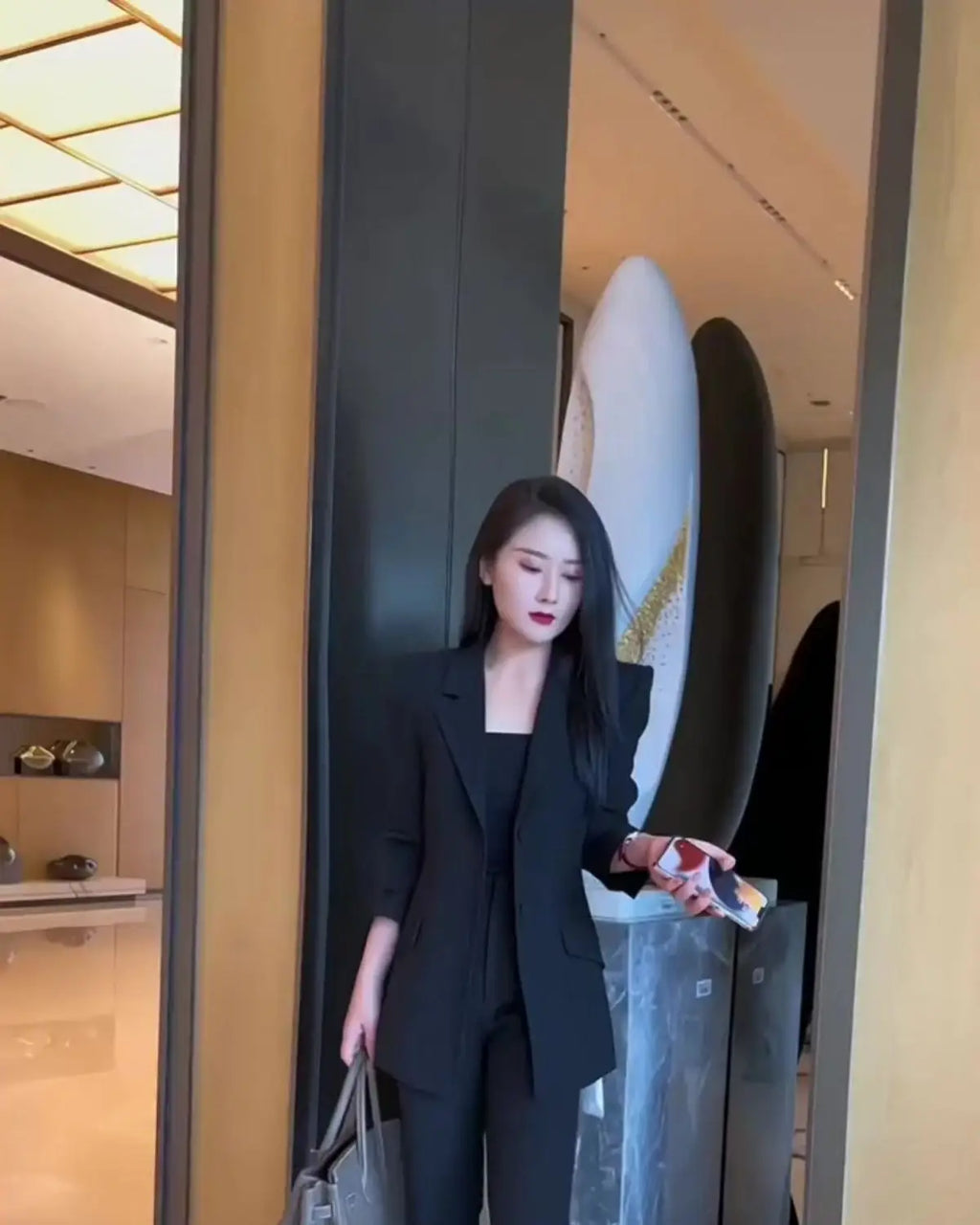 Blazer and Pant Sets for Women 2 Pieces Wear To Work Suits Autumn Winter Trousers Woman Office Professional Black Casual Elegant