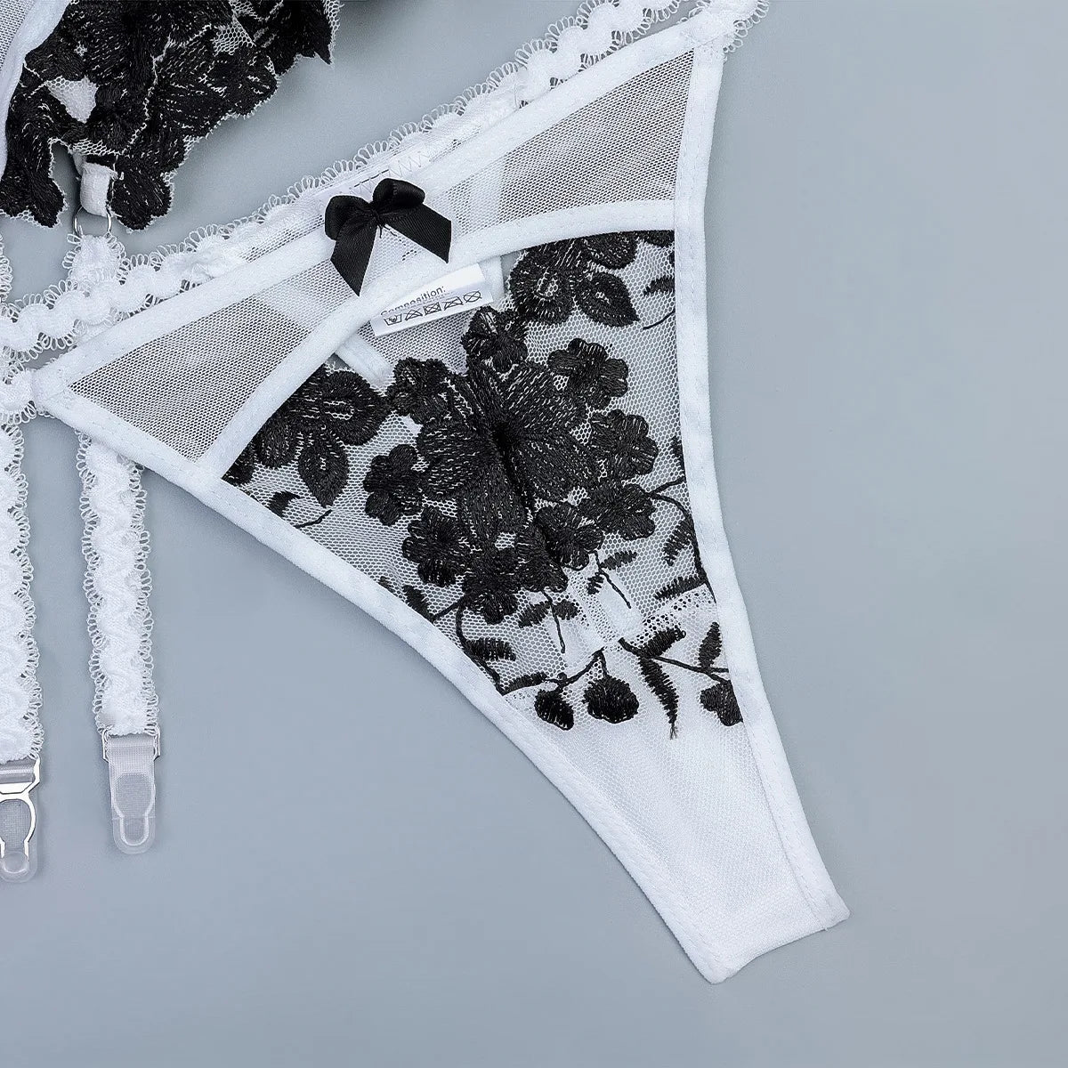 Lingerie Sexy Female Corset Sheer Stockings Garter Belt 3-Piece Erotic Set Suspender Lace Underwear Women OnlyFans Outfits