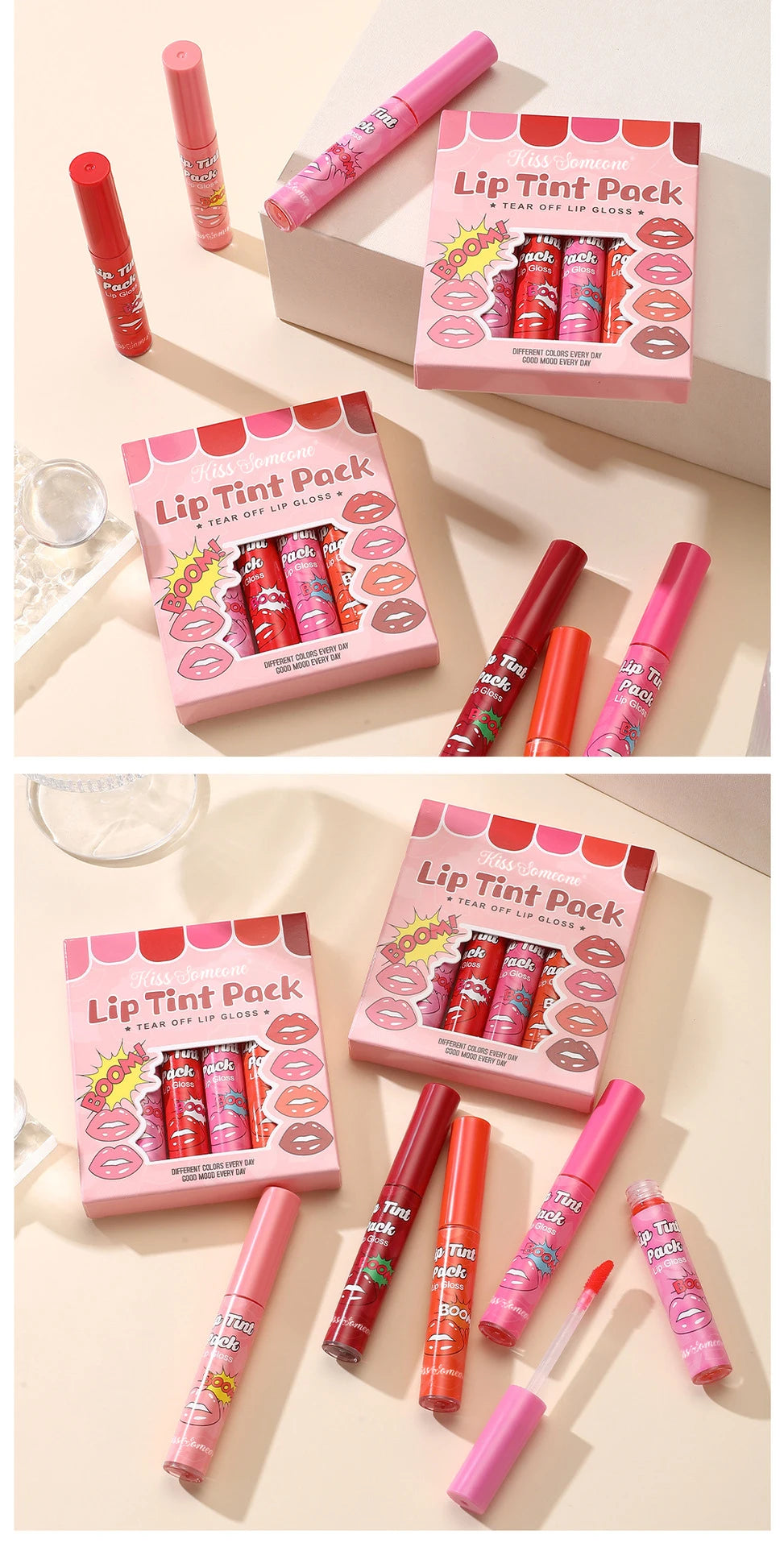 6pcs/1set Lip Stain, Peel Off Lip Stain Set, Long-Lasting, Moisturizing, Non-Drying,Smudge-Proof
