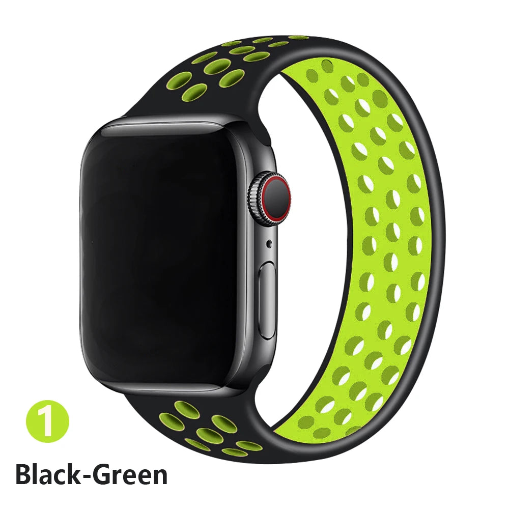 Solo Loop for Apple Watch band 44mm 40mm 45mm 41mm 49mm 46mm 42mm Silicone bracelet iWatch Series SE 6 7 8 ultra 2 3 10 11 strap