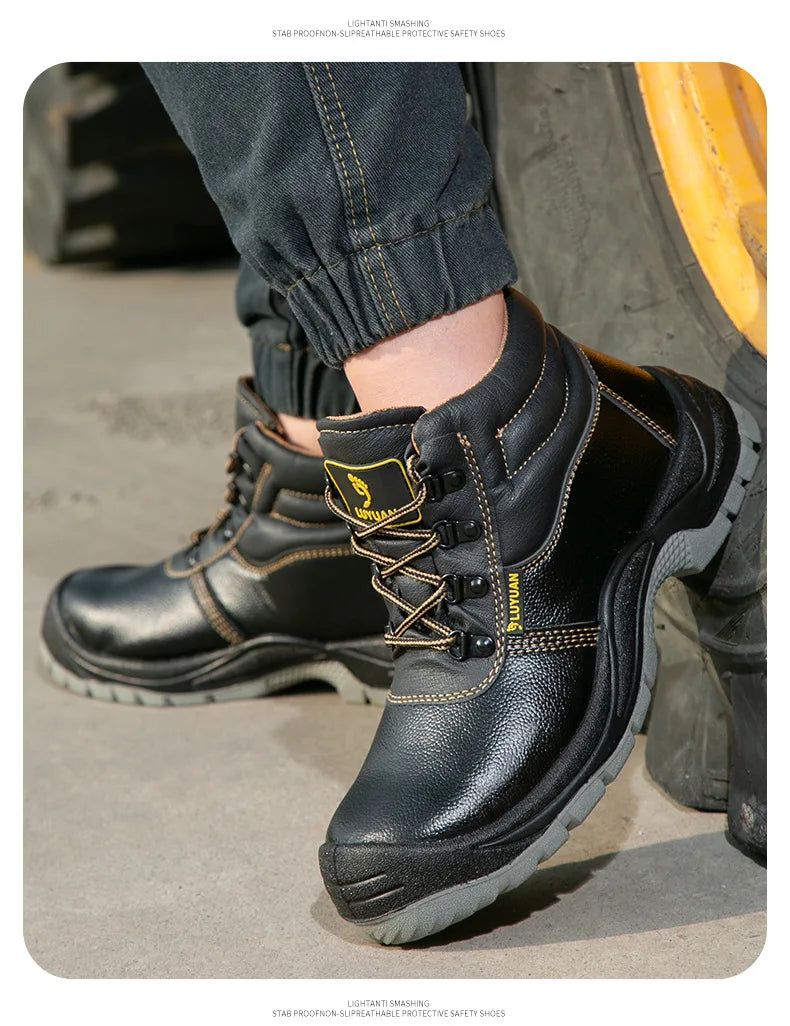 Steel Toe Shoes for Men Women Lightweight Anti-smash Steel Toe Sneakers Indestructible Work Boots Construction Safety Shoes