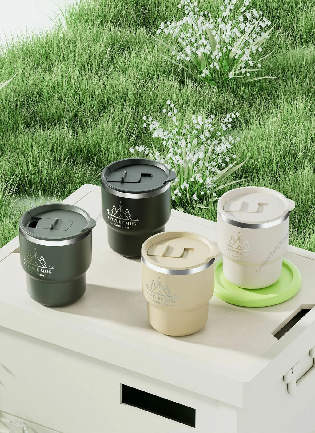 400ML Stainless Steel Thermal Cup Office Coffee Mug Double Layer Insulated Water Cup Portable Keeps Cold and Heat Thermal Mug
