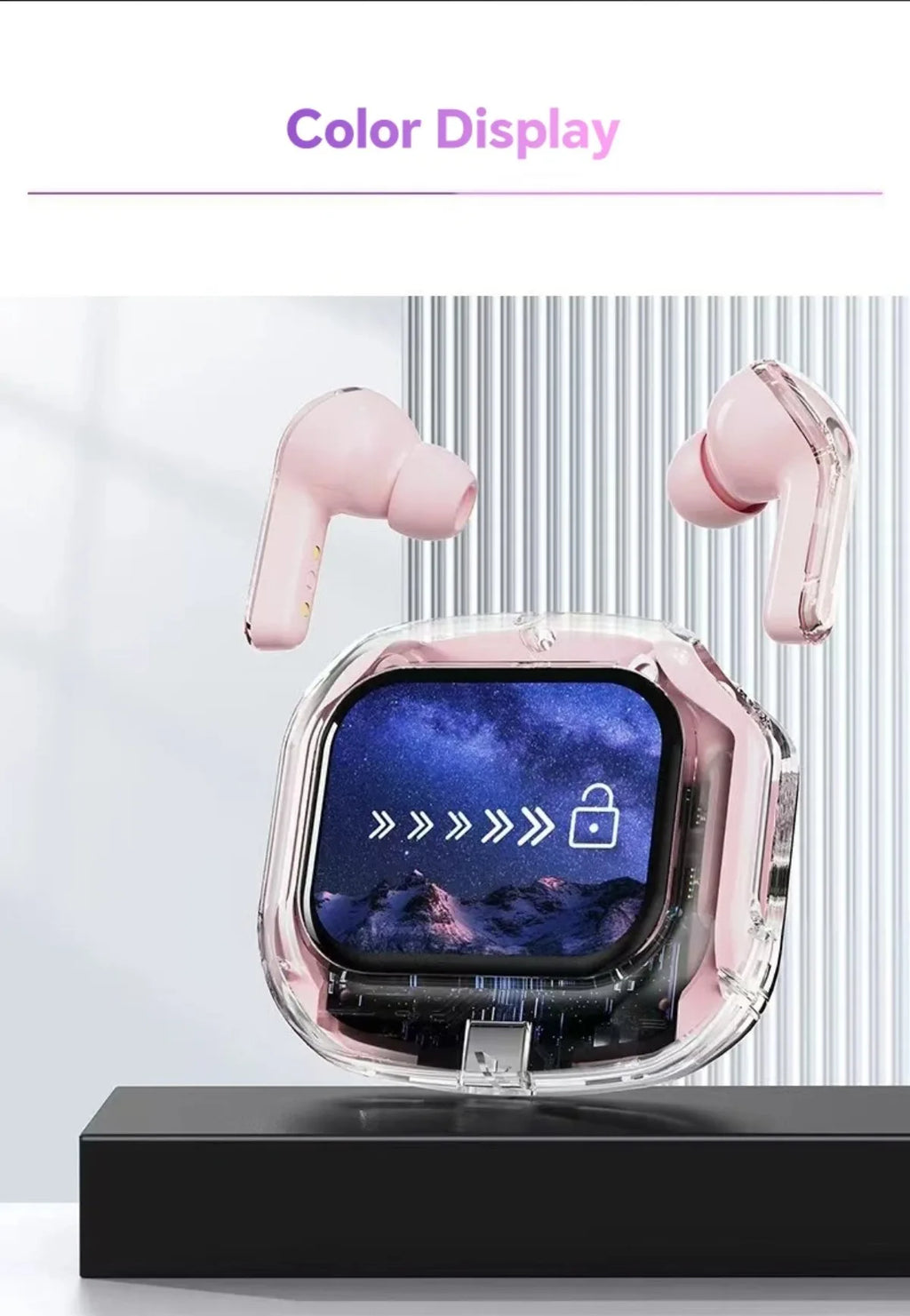 Wireless Bluetooth Headphones,144 Language Real Time Translation Earphones for Business,with Smart Touch Screen HiFi TWS Headset