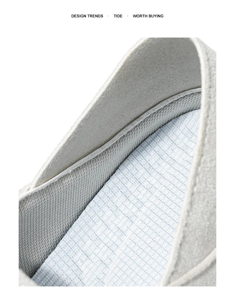 New autumn and winter men's shoes high-quality suede casual shoes British style thick soled board shoes fashionable slippers