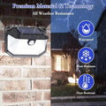 Solar Outdoor Lights Super Bright 218 LEDs Motion Sensor Wall Light Waterproof Solar Powered Security Light for Outdoor Lighting