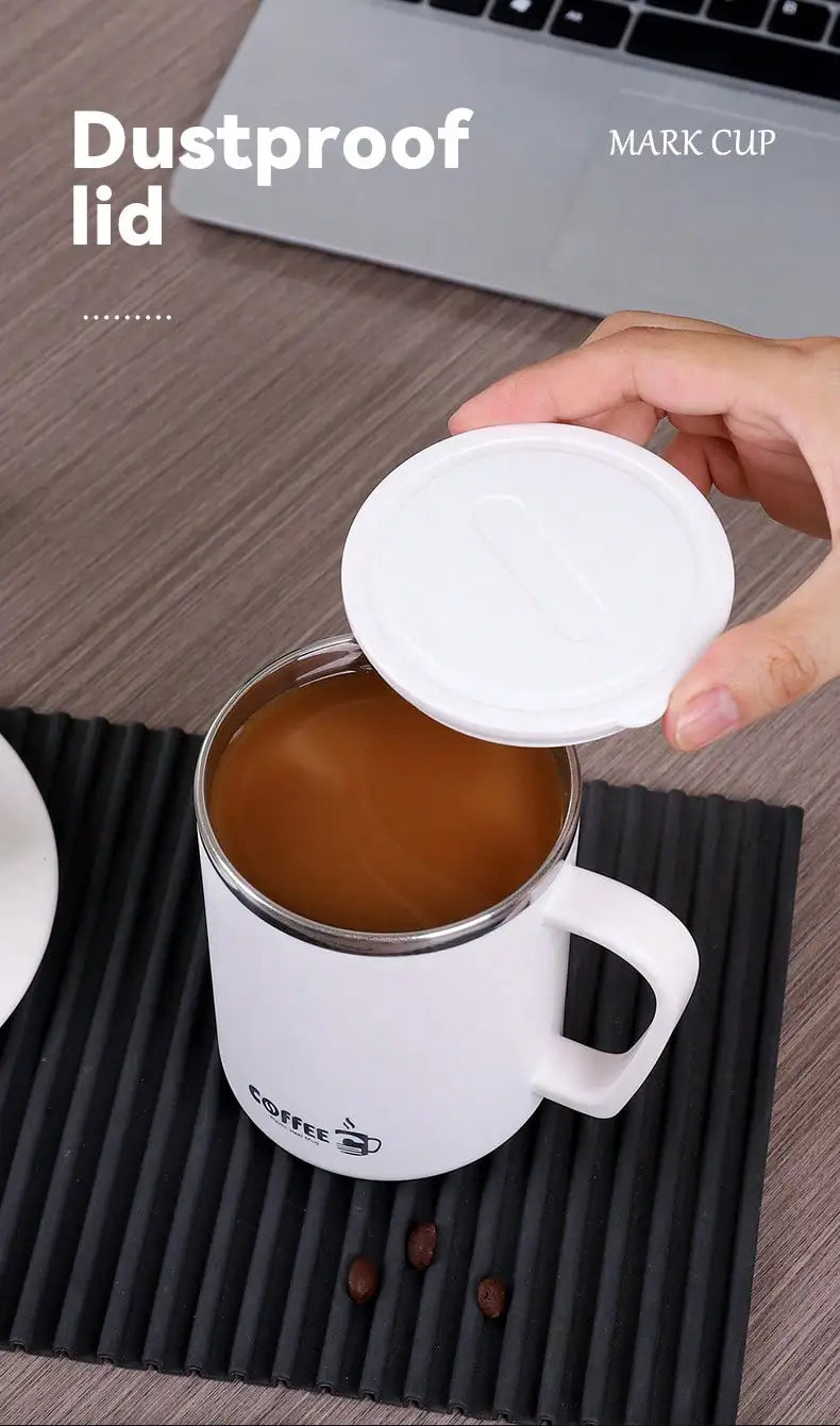 Portable Thermal Mug 304 Stainless Steel Double Wall Insulated Drinking Cup With Handle Anti Scald Sealed Tea Milk Coffee Cup