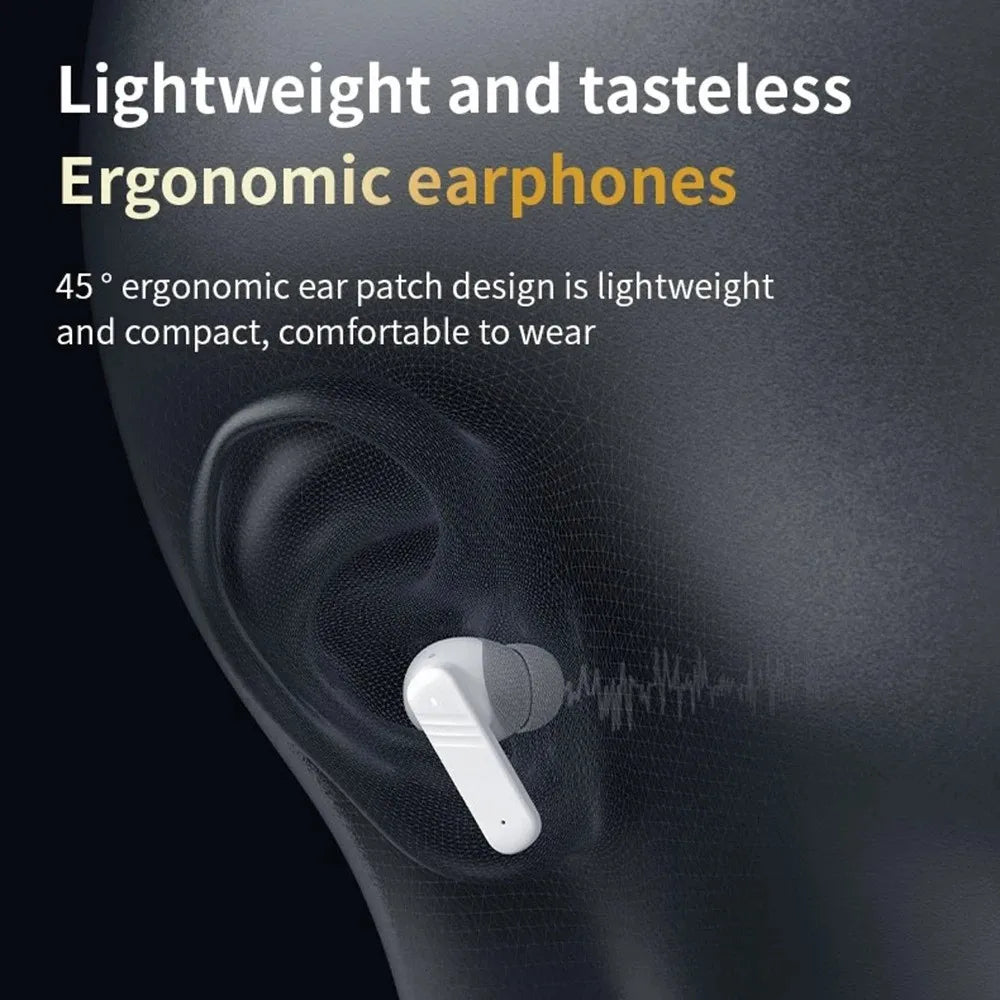 Bluetooth 5.4 Full Touch Screen Headphones Smart LCD in Ear Wireless in-Ear Earbuds Long Battery HD Call ANC Bluetooth Earphones