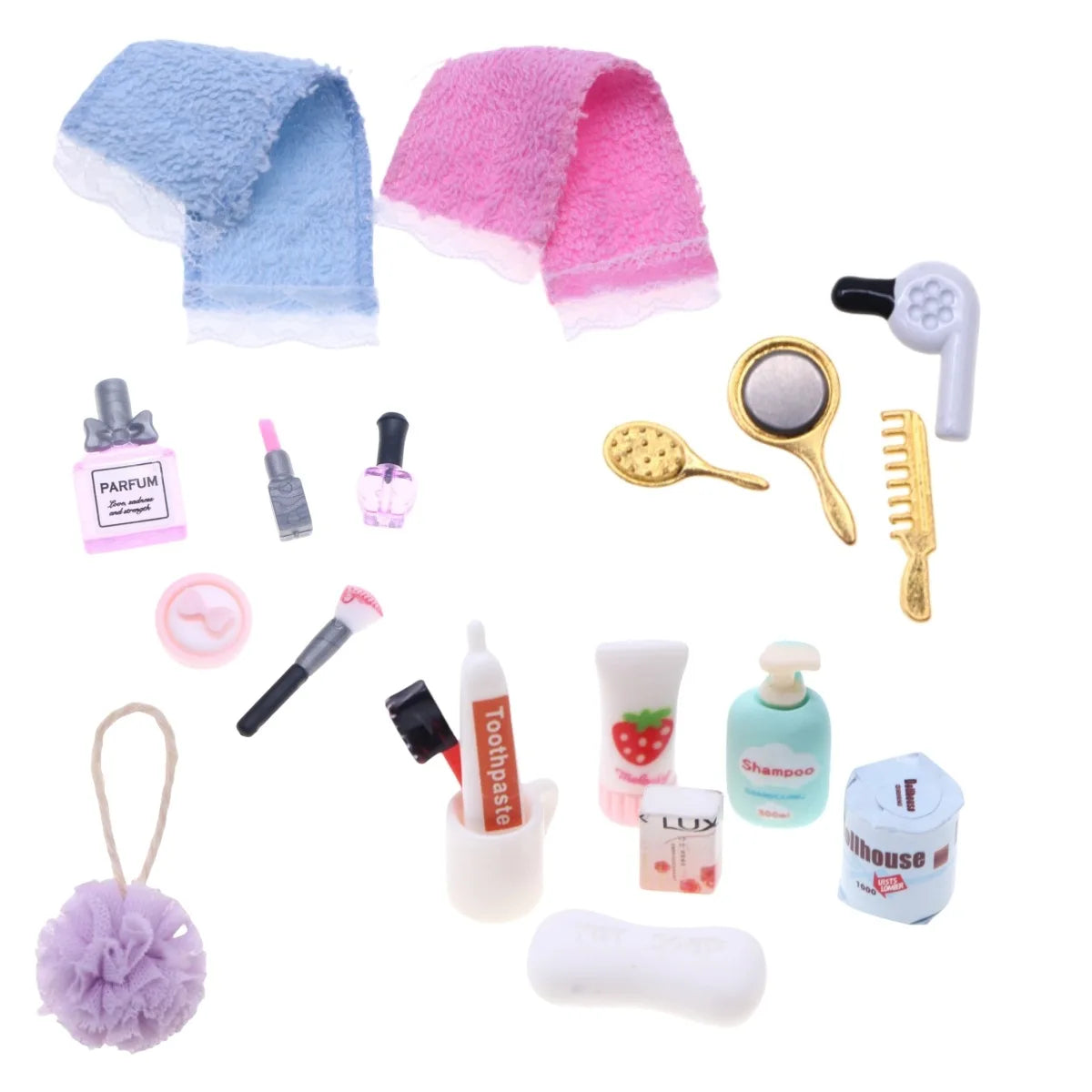 1Set Dollhouse Mini Cosmetics Lipstick Perfume  Miniature Fashion Scene Doll Toiletry Model Accessories Mini Beauty Props