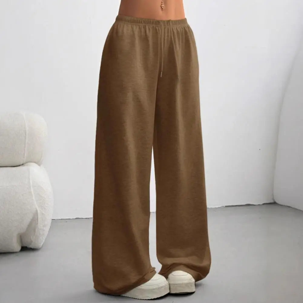 Women Sweatpants High Waisted Wide Leg Sport Pants Elastic Waistband Drawstring Stretchy Soft Workout Jogging Pants Activewear