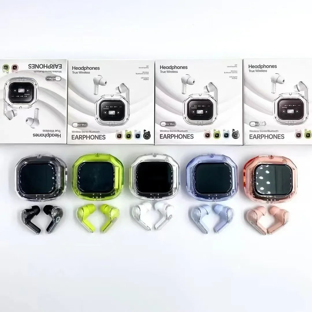 Wireless Bluetooth-compatible Earphones Air31 intelligent Touch Color LCD Screen TWS Earbuds HIFI Noise Reduction Stereo Headset