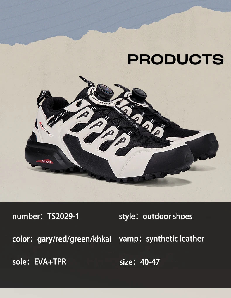 Men's Hiking Shoes Suede Leather Outdoor Shoes Wear-resistant Men Trekking Walking Hunting Tactical Sneakers