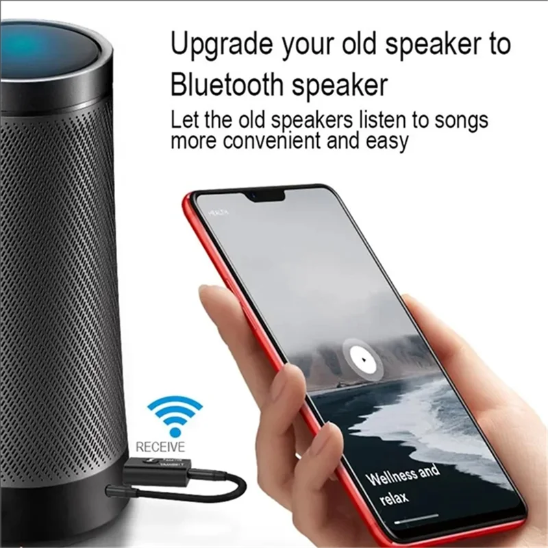 BT 5.0 Bluetooth Adapter Wireless Audio Receiver and Transmitter Dual Function Bluetooth 5.0 USB Dongle For Speaker Headset Car