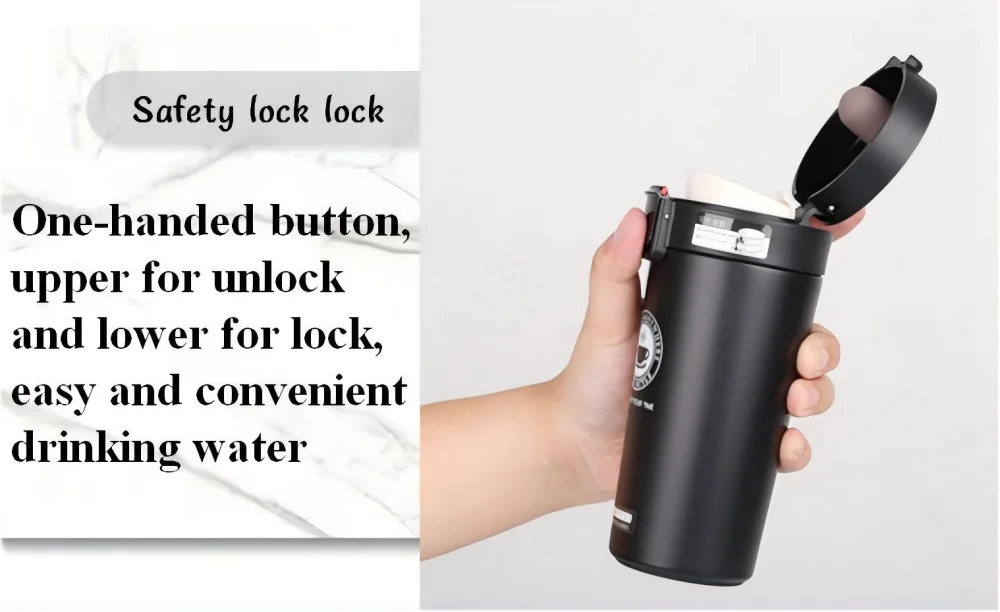 350/500ML Car Thermal Cup 304 Stainless Steel Vacuum Insulated Coffee Thermos Travel Water Bottle