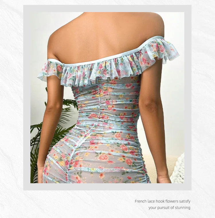 Sexy Lingerie Sexy Women'S Nightdress Ruffled Edge Wrap Hip Nightdress Sexy Lingerie For Women Sexy Lingerie For Women Push Up