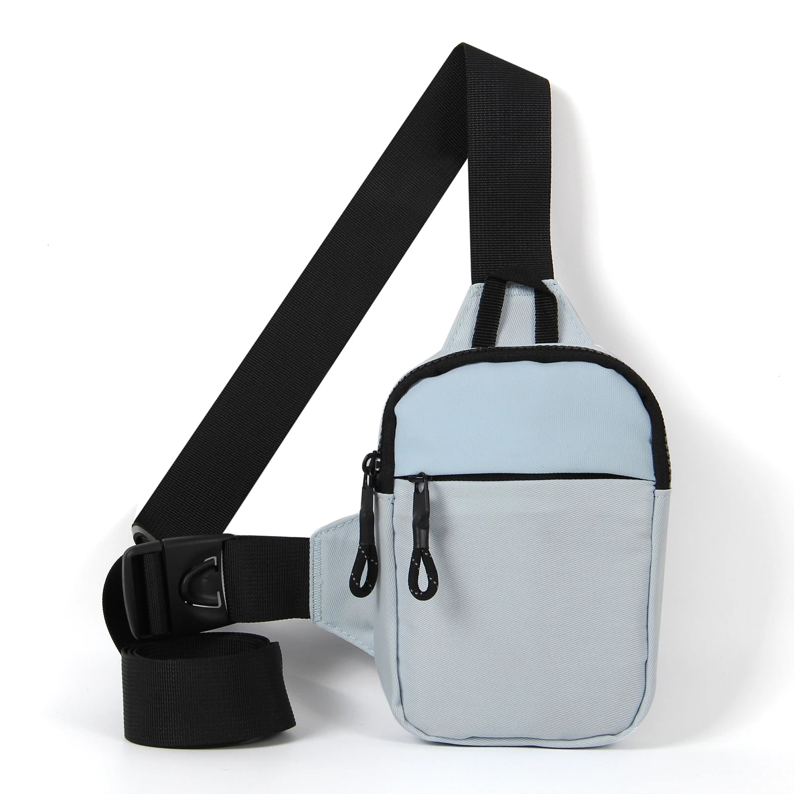 Casual Men Shoulder Chest Bag Nylon Waterproof Outdoor Sport Running Cycling Belt Bag Large Capacity Travel Phone Pouch Bag