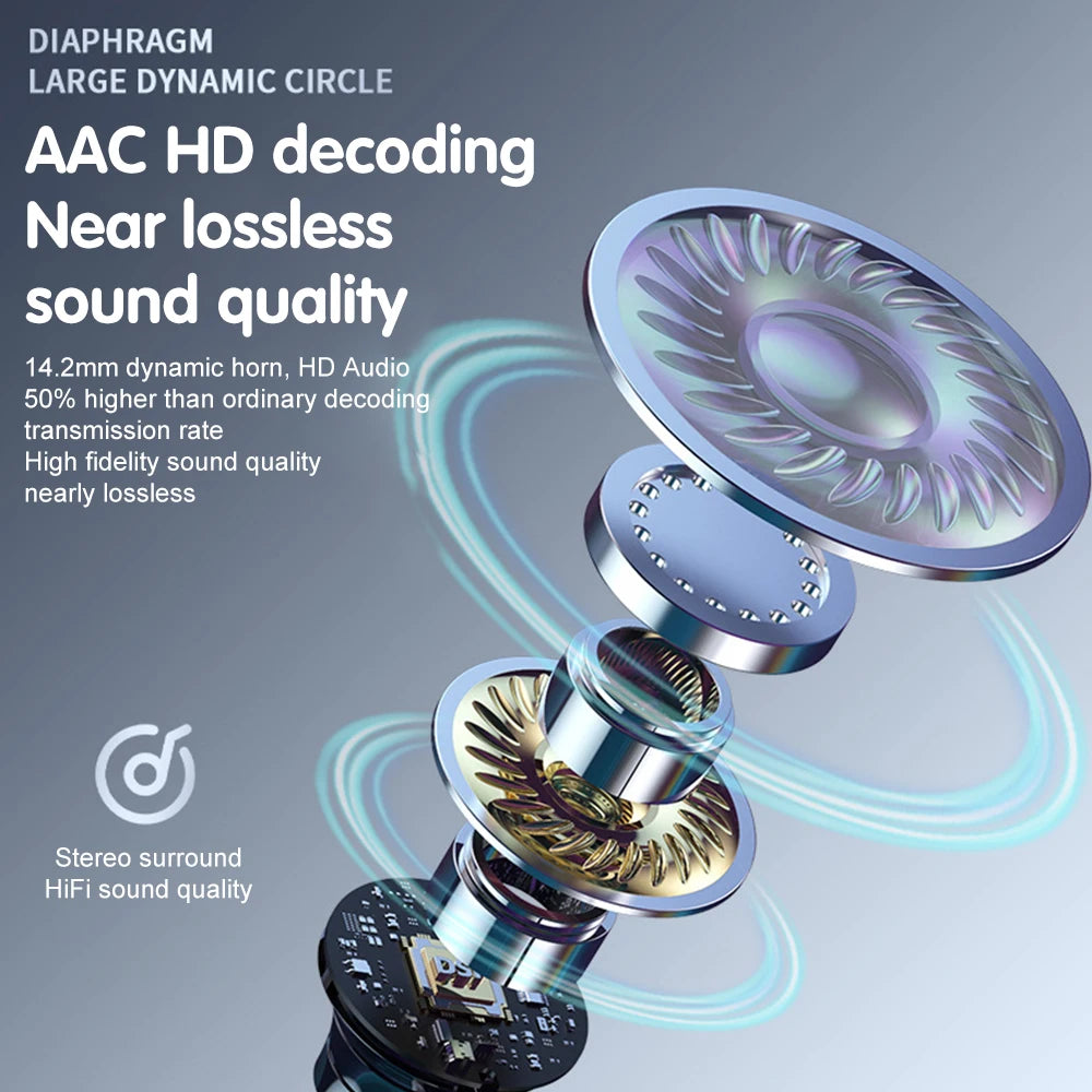 Wireless Bluetooth 5.4 Earbuds with LED Display HiFi Sound for Sports And Gaming - Headset