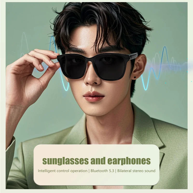 LIGE Bluetooth Inteligente Glasses Life Waterproof Smart Glasses Anti-blue Glasses Anti-ultraviolet Sunglasses for Android iOS