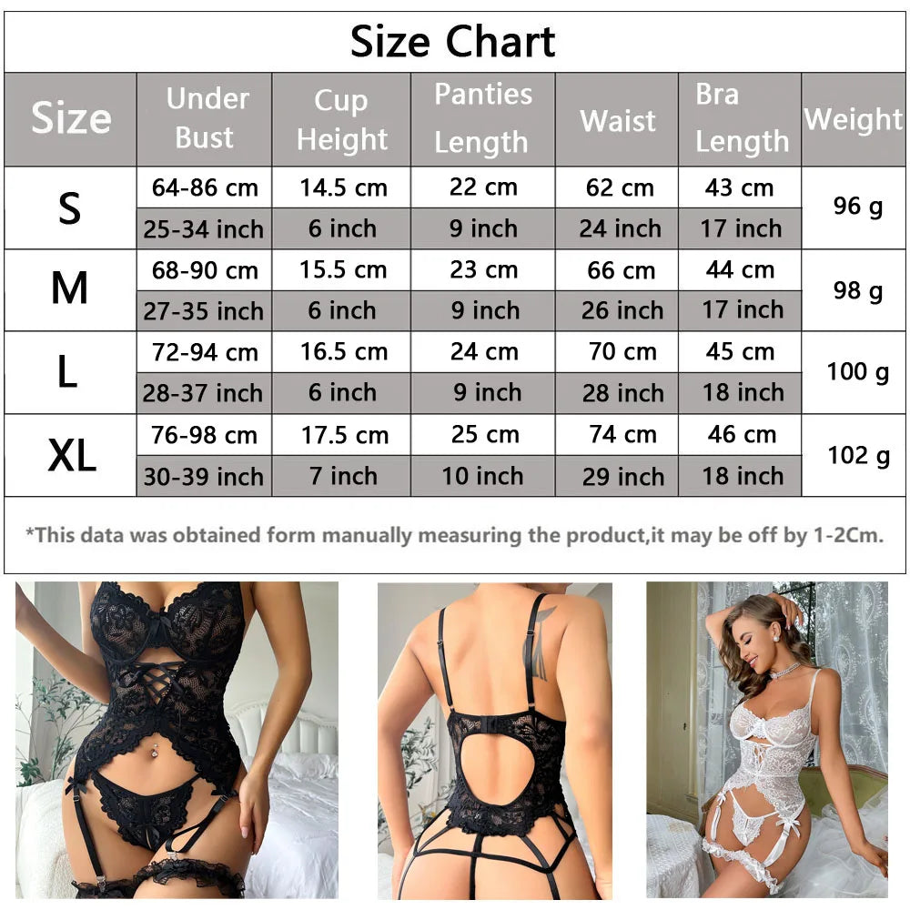Sexy Erotic Lingerie Women Bra And Panty Garters Sexy Lingerie Sets For Sex Women's Underwear Set Female Sexy Costumes Cosplay