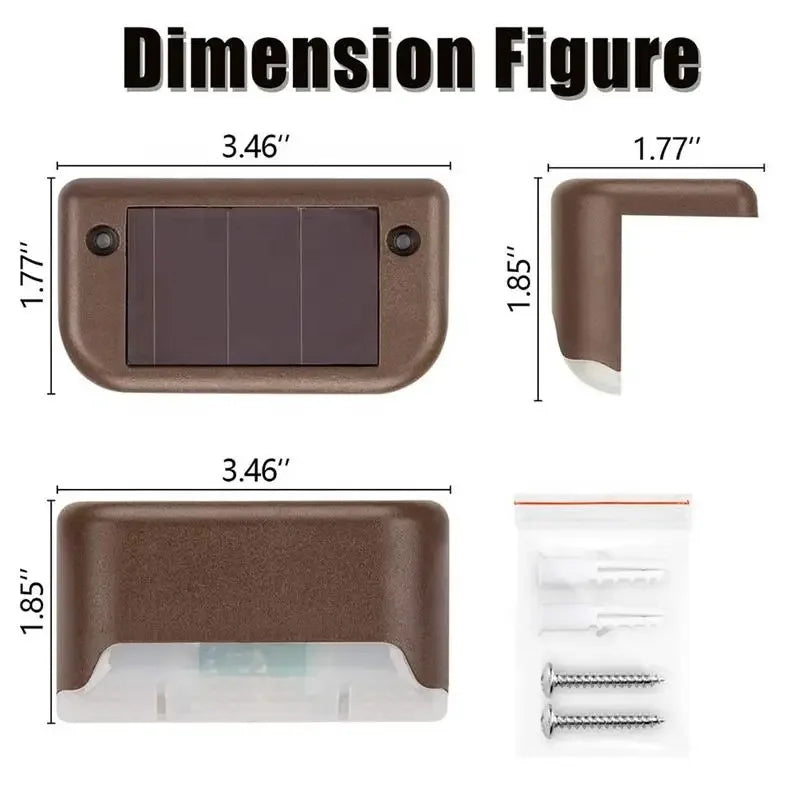 Solar LED Lights Outdoor Garden Light Deck Lamp Solar Stairs Light Waterproof Solar Step Lamp for Outdoor Patio Garden Decor