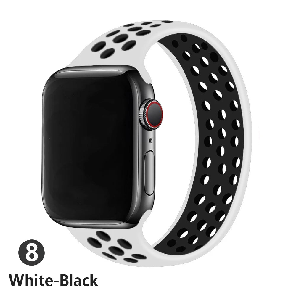 Solo Loop for Apple Watch band 44mm 40mm 45mm 41mm 49mm 46mm 42mm Silicone bracelet iWatch Series SE 6 7 8 ultra 2 3 10 11 strap