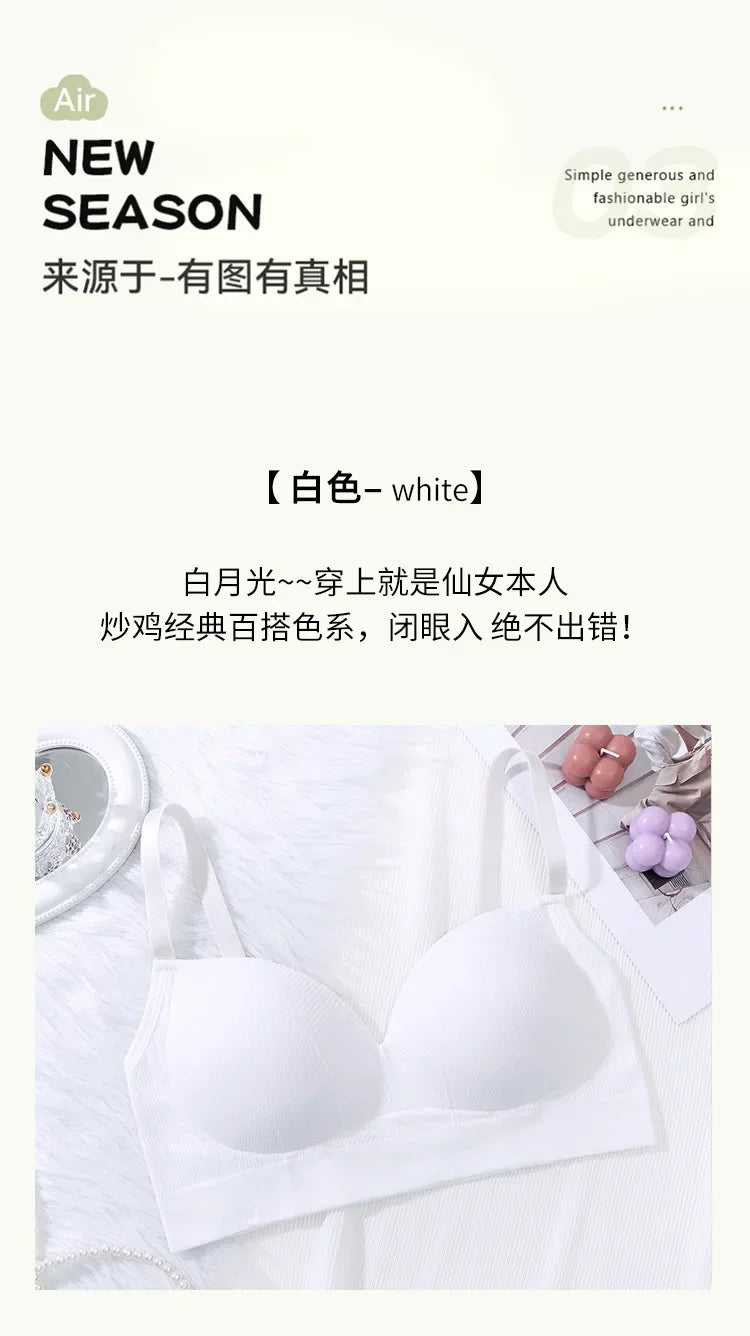 Sexy Women Bra Panties Set G-String Sports Bra Crop Top Seamless Underwear Fitness Bra Top Thongs Female Lingerie Set Intimates