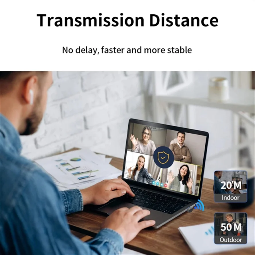 USB Bluetooth 5.1 Adapter Transmitter Receiver Bluetooth 5.3 Audio Receiver USB Dongle Wireless Adapter for Computer PC Laptop