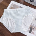 Lingerie Mid-waist Underwear for Women Bear Bow Sweet Floral Panties Underpants Grid Cotton Briefs Summer