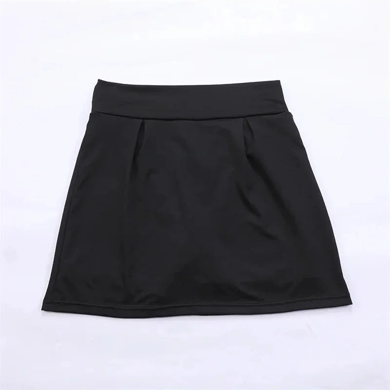 Summer fashion explosion women solid color outdoor sports fitness running yoga quick dry fake two running skirts