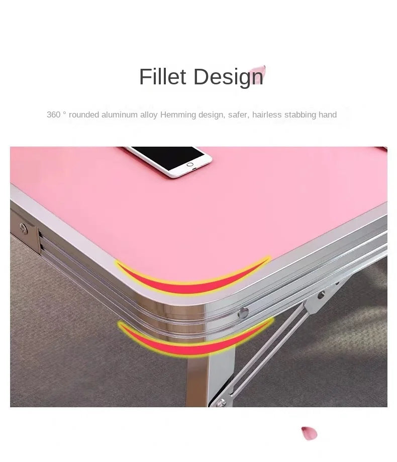 Aluminum Alloy Foldable Computer Table Wooden Lazy Dormitory Learning Folding Bed Outdoor Folding Table