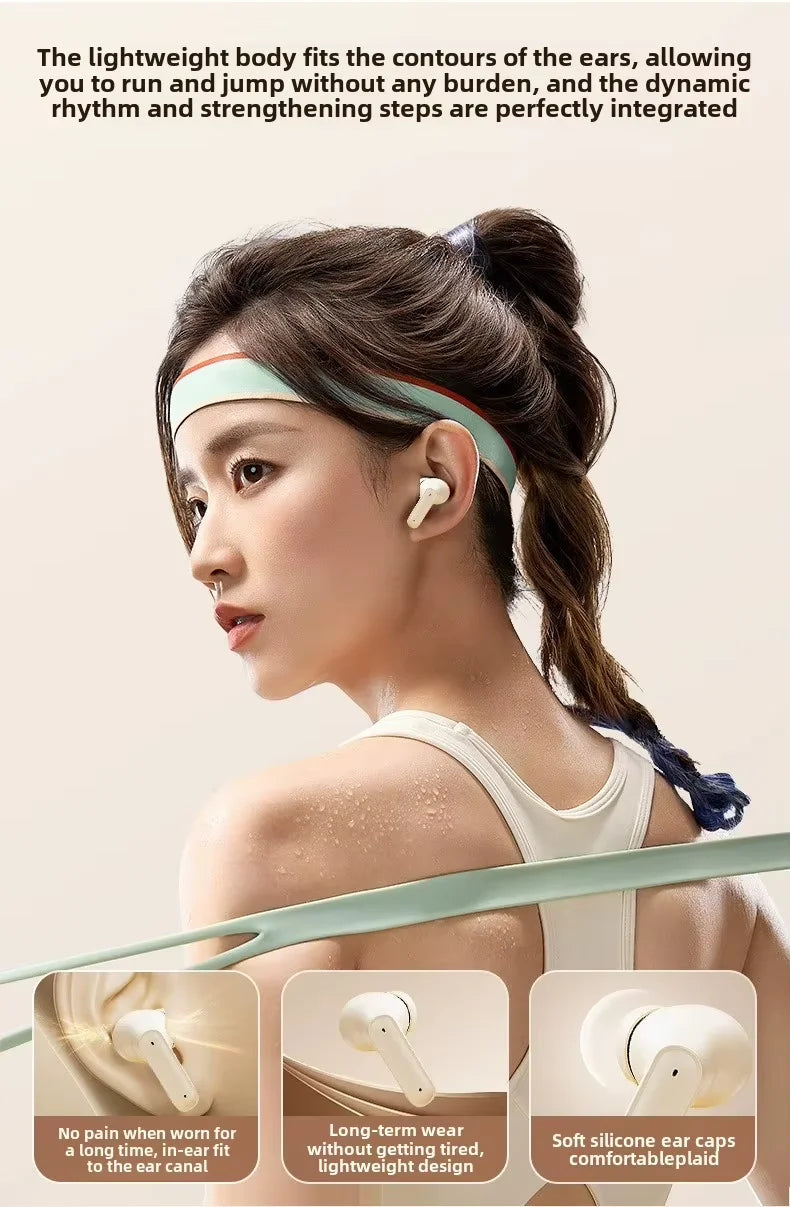 Wireless Bluetooth earphones with LED intelligent digital display, long battery life, in ear comfortable wearing