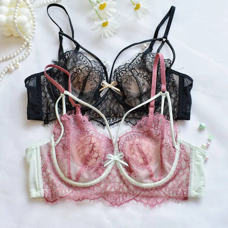 Lingerie Sexy Dentelle Ensemble, Ultra Fin Style Français, Bonnet Confort Anti Affaissement, Respirant Tailleur Confortable pour