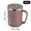 Portable Thermal Mug 304 Stainless Steel Double Wall Insulated Drinking Cup With Handle Anti Scald Sealed Tea Milk Coffee Cup