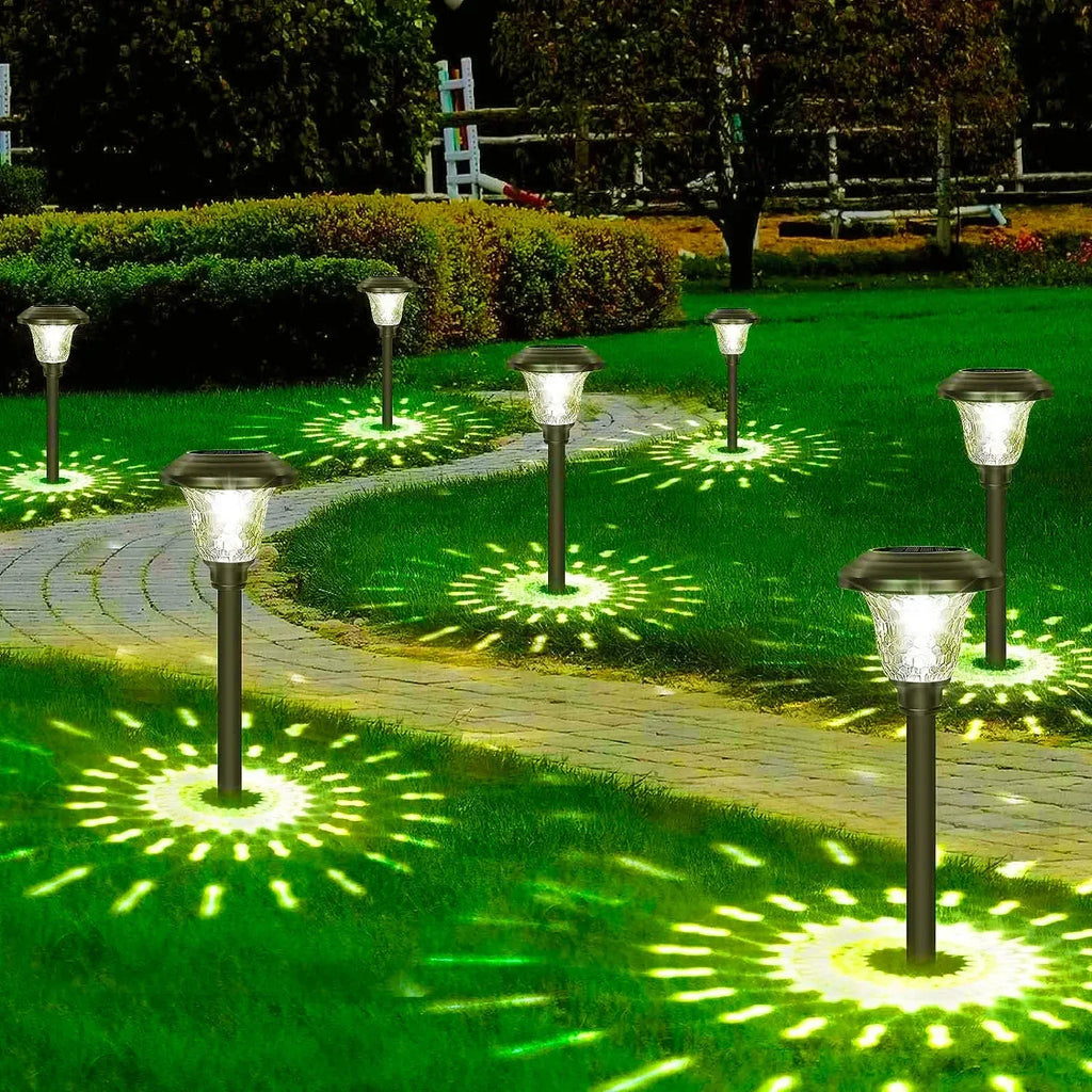 Solar Outdoor Lights New Garden Lamps Powered Waterproof Landscape Path for Yard Backyard Lawn Patio Decorative LED Lighting