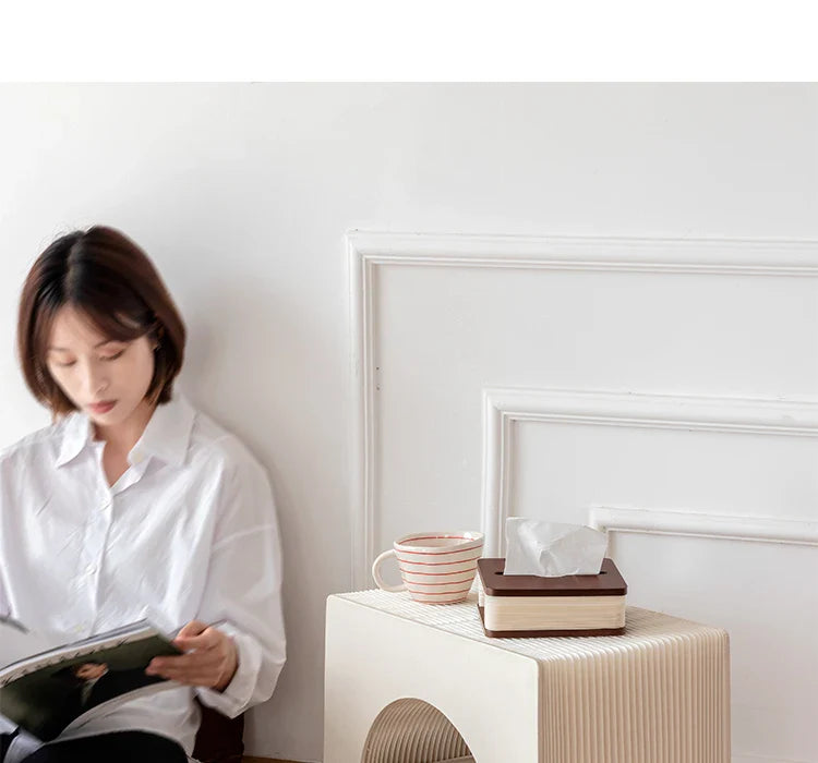 Folding paper sofa side cabinet small coffee table light luxury home creative mini side table bedside shelf small table 거실테이블