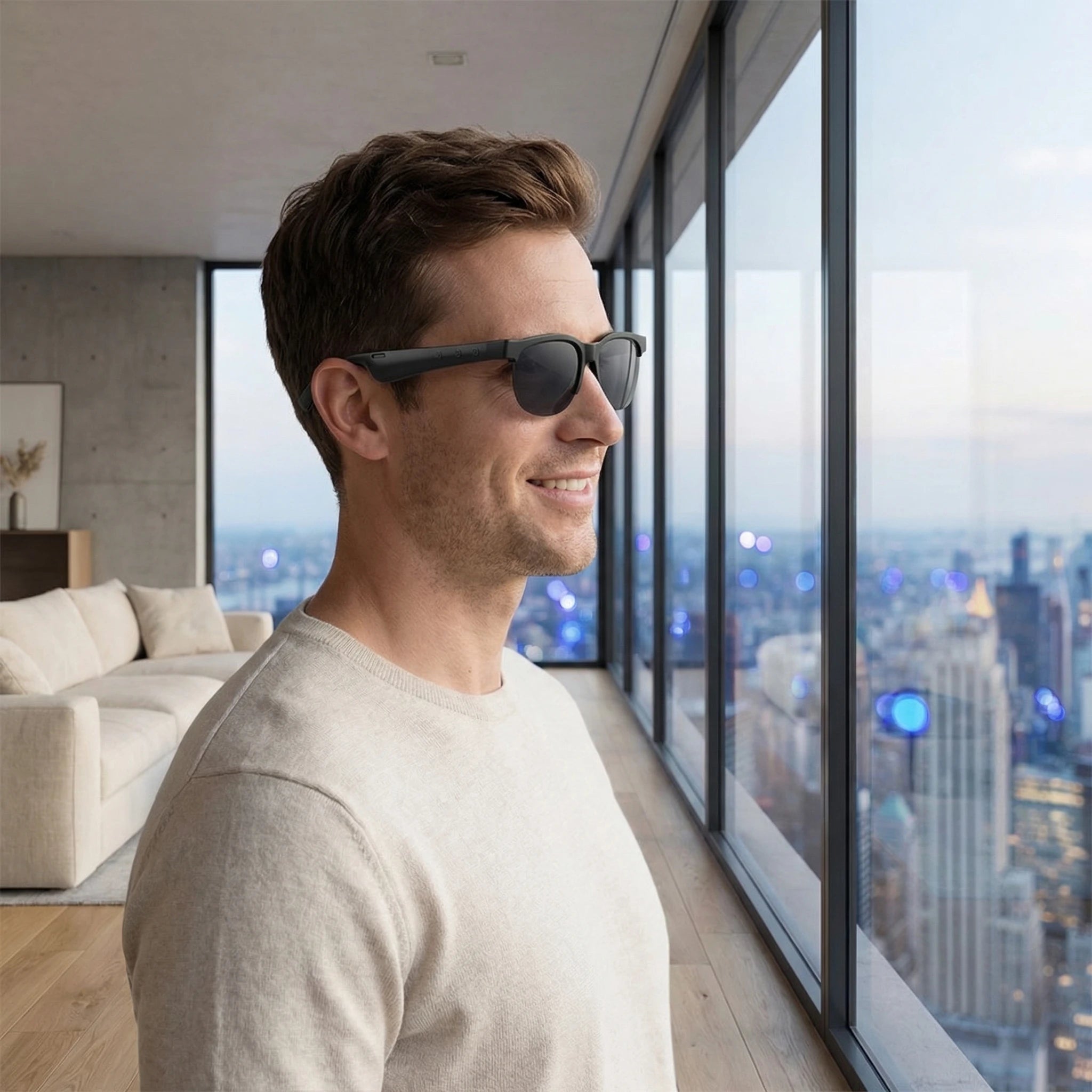 Bluetooth smart wireless glasses, multi-functional, for listening to music, making phone calls, sports, and driving