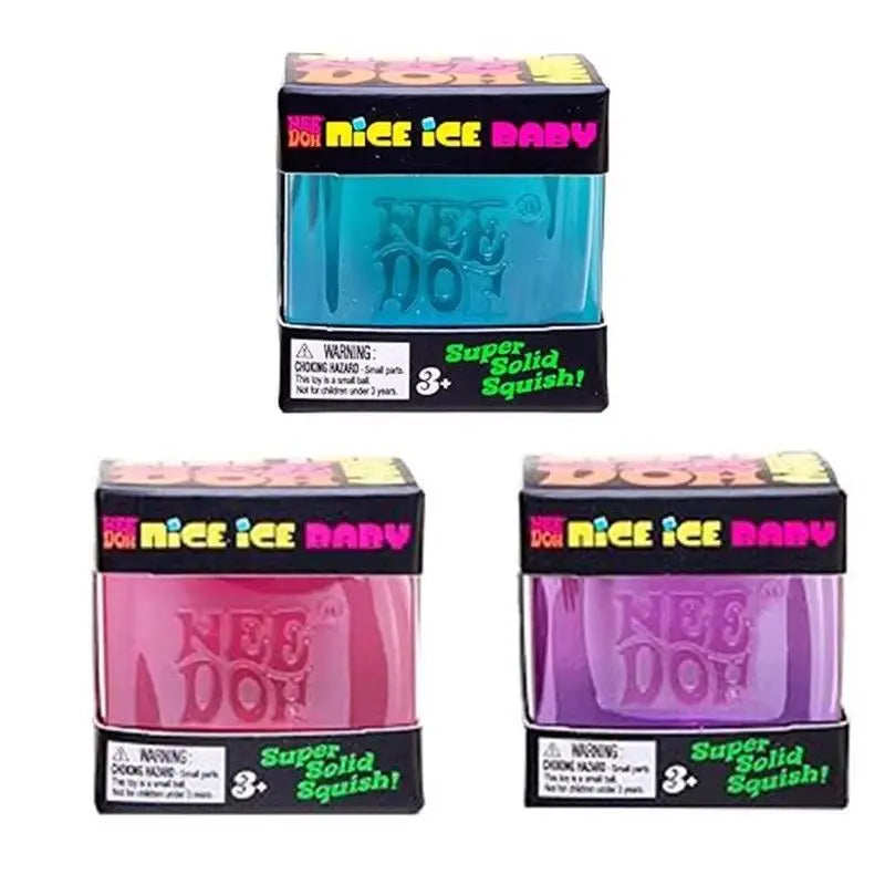 Needoh Nice Cube Sensory Stress Reliever Fidget Tool for Anxiety & Focus Desk Sensory Cube for Adults & Kids