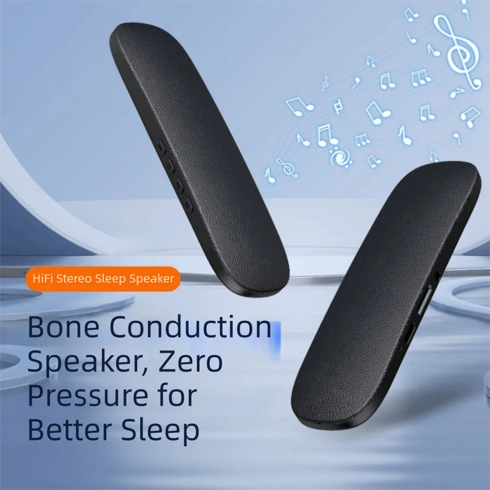 Bluetooth 5.4 Under Pillow Speaker With TF Card Slot Timed Shutdown Bone Conduction Speaker Stereo Sound Noise Reduction